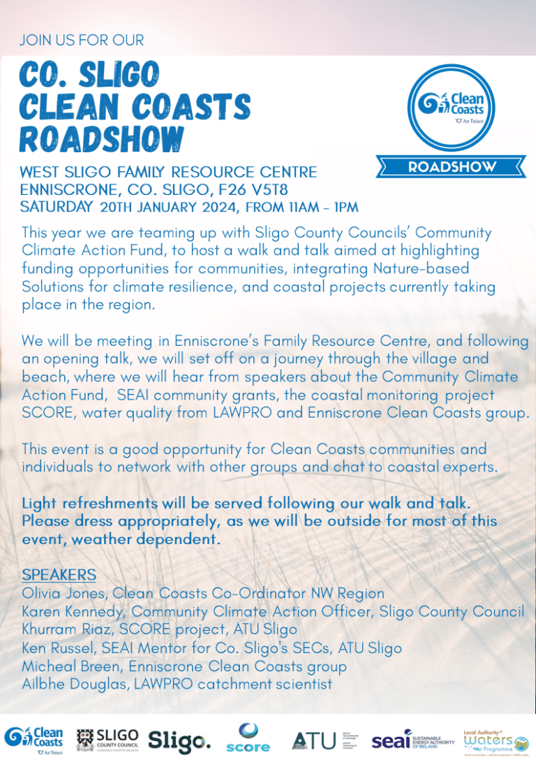 Join the Clean Coasts Roadshow in County Sligo, Ireland - Score